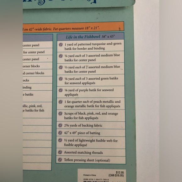 4/$15 Quilt Pattern Something Fishy - Bonus Quilt - Life in the Fishbowl - Picture 6 of 6